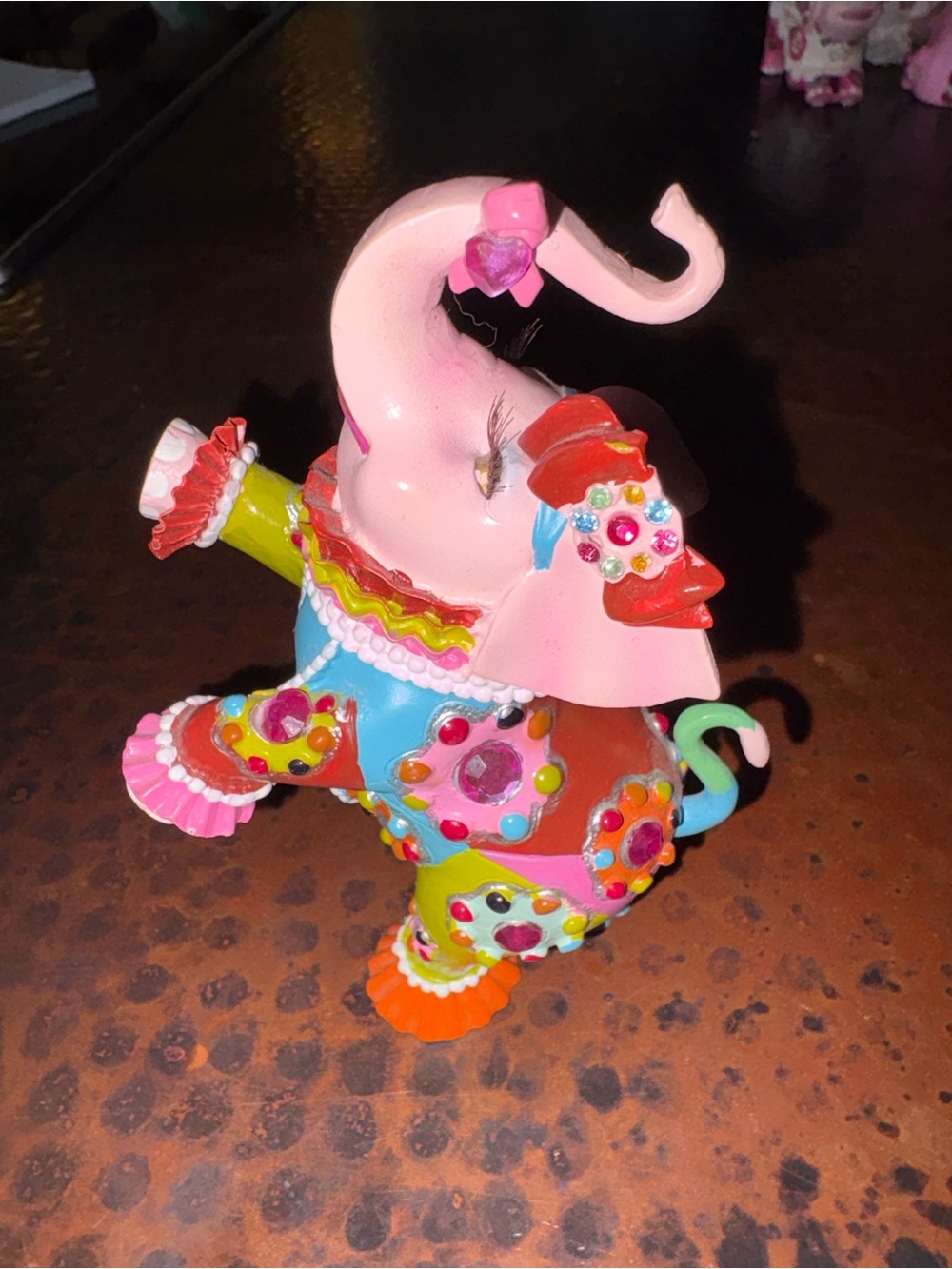 The Hamilton Collection Breast Cancer Support Elephant Figurine Margaret La Van